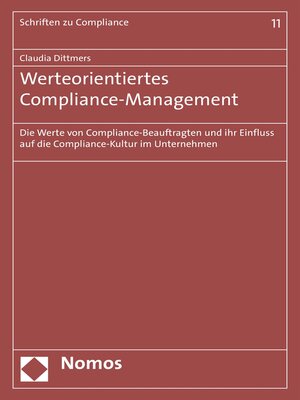 cover image of Werteorientiertes Compliance-Management